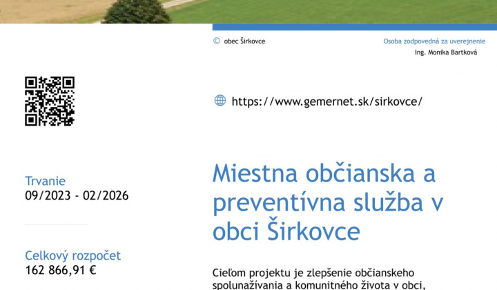 1. fotografia fotogalérie Projekty / MOaPS Širkovce 2023 -2026 - foto