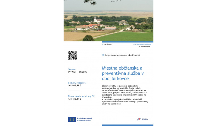 Fotka - MOaPS Širkovce 2023 -2026